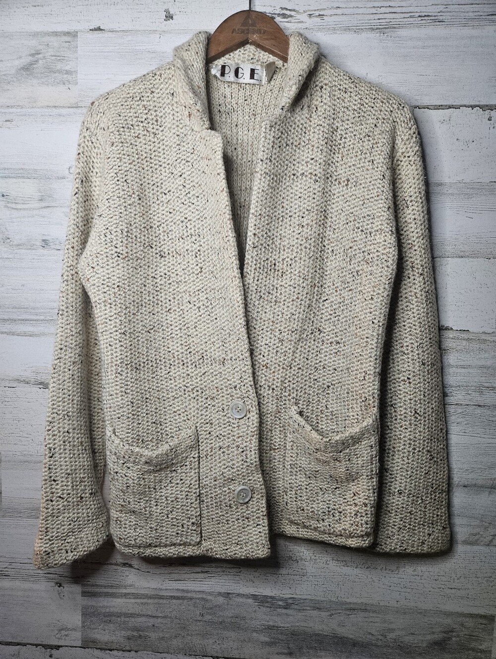 Vintage Silk Wool Academia Cardigan Sweater Womens Medium
